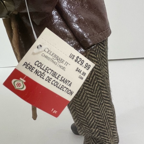 Santa With Binoculars And Walking Stick Figure from Celebrate It Christmas 10” - Picture 10 of 13